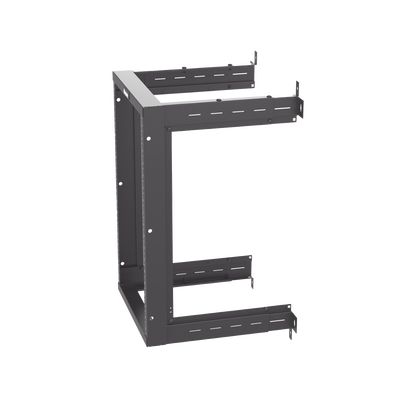 PANDUIT - Rack PanZone® de Montaje en Pared, de 19in, Profundidad Ajustable, Rieles Numerados y Roscados #12-24, 18 UR, Color Negro