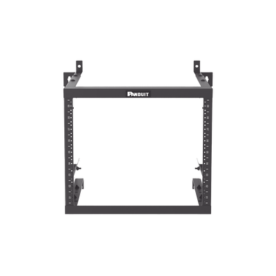 PANDUIT - Rack PanZone® de Montaje en Pared, de 19in, Profundidad Ajustable, Rieles Numerados y Roscados #12-24, 9 UR, Color Negro