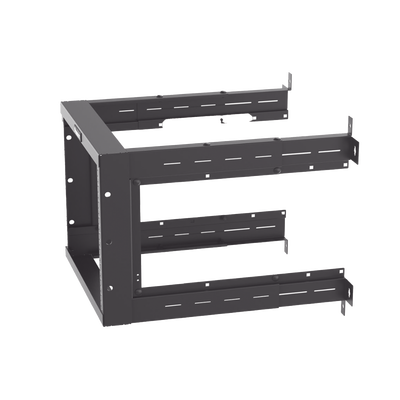 PANDUIT - Rack PanZone® de Montaje en Pared, de 19in, Profundidad Ajustable, Rieles Numerados y Roscados #12-24, 9 UR, Color Negro