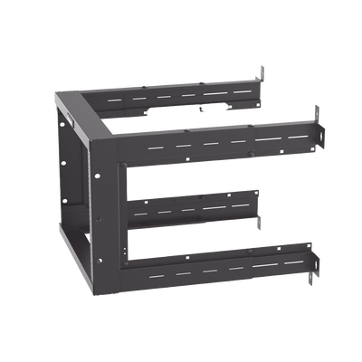 PANDUIT - Rack PanZone® de Montaje en Pared, de 19in, Profundidad Ajustable, Rieles Numerados y Roscados #12-24, 9 UR, Color Negro