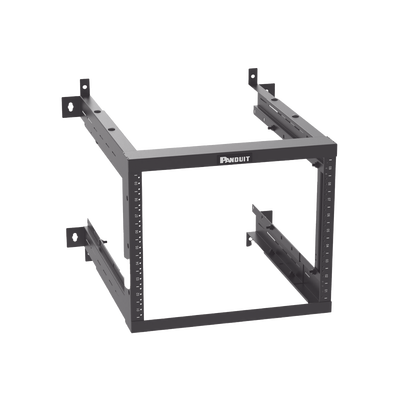 PANDUIT - Rack PanZone® de Montaje en Pared, de 19in, Profundidad Ajustable, Rieles Numerados y Roscados #12-24, 9 UR, Color Negro