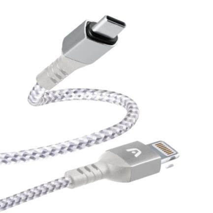 ARGOMTECH - Cable Argomtech Dura Form Tipo-C a Lightning Carga Rápida 1.8m Color Blanco