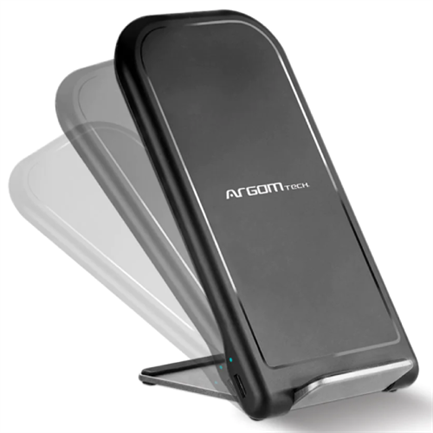 ARGOMTECH - Cargador Argomtech Convertible Inalambrico 10 W Carga Rápida Bobinas Duales Micro-USB