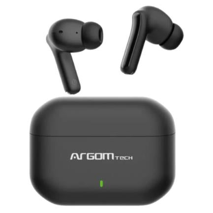 ARGOMTECH - Audifonos Argomtech Inalámbricos Skeipods E85 Control Táctil Resistente al Agua Carga Rápida Bluetooth 5.3 Color Negro