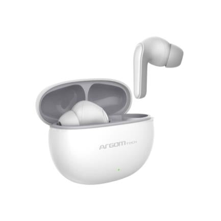 ARGOMTECH - Audifonos Argomtech Inalámbricos Skeipods E20 Control Táctil Resistente al Agua Color Blanco