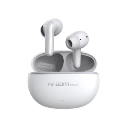 ARGOMTECH - Audifonos Argomtech Inalámbricos Skeipods E20 Control Táctil Resistente al Agua Color Blanco