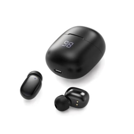 ARGOMTECH - Audifonos Argomtech Inalámbricos Skeipods E66 Control Táctil Pantalla LED Resistente al Agua Color Negro