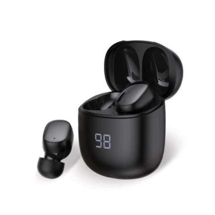 ARGOMTECH - Audifonos Argomtech Inalámbricos Skeipods E66 Control Táctil Pantalla LED Resistente al Agua Color Negro