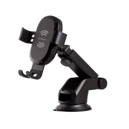 ARGOMTECH - Soporte Argomtech para Celular Cargador Inalámbrico Rápido Brazo Telescópico 15W Rotación 360 Color Negro