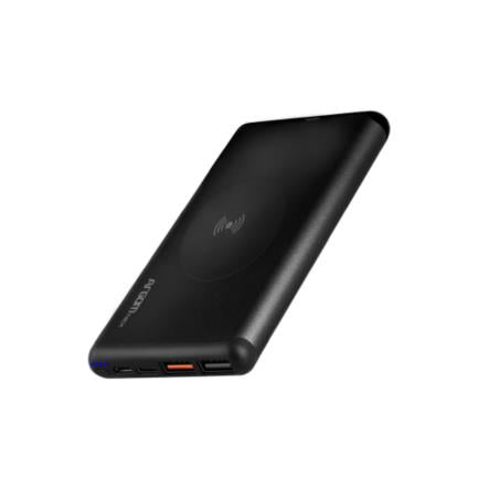 ARGOMTECH - Power Bank Argomtech S12W Delgado de Aluminio con Cargador Rapido 18W 12000 mAh Wireless Color Negro