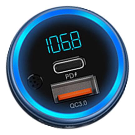 ARGOMTECH - Kit Manos Libres Argomtech para Auto Spectro T1 Bluetooth Pantalla LED Dos Puertos de Carga Rápida 42 W USB Color Negro