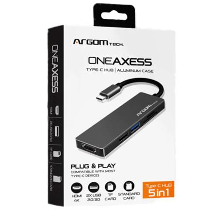 ARGOMTECH - Hub Argomtech One Axess 5 en 1 Tipo C