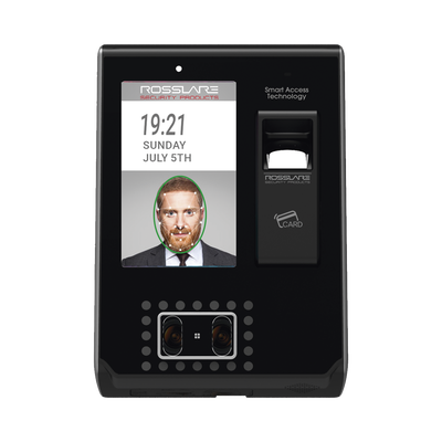ROSSLARE SECURITY PRODUCTS - Lector biométrico de Huella y reconocimiento Facial   con lector de Proximidad de 125Khz tipo EM   y  Mifare  (13.56 Mhz)