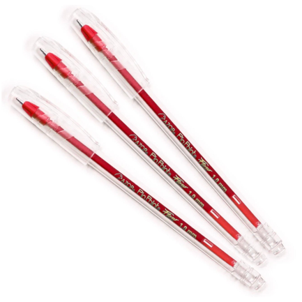AZOR - Bolígrafo Azor Pin Point Flow 1.0 mm color rojo c/12 pzas