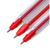 AZOR - Bolígrafo Azor Pin Point Flow 1.0 mm color rojo c/12 pzas