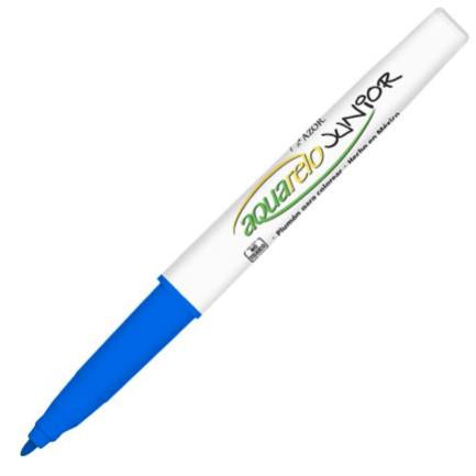AZOR - Marcador Aquarelo Junior Punta Fina Color Azul C/12 Pzas