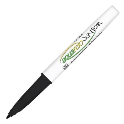 AZOR - Marcador Aquarelo Junior Punta Fina Color Negro C/12 Pzas