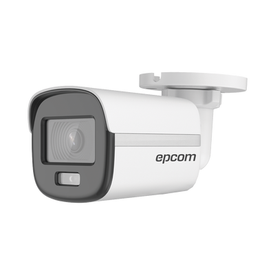 EPCOM PROFESSIONAL - [ColorVu] Bala TURBOHD 3K (5 Megapixel) / Lente 2.8 mm / Micrófono Integrado / Imagen a Color 24/7  / Luz Blanca 20 mts / Exterior IP67 / dWDR / 4 Tecnologías / Metal