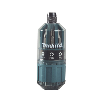 MAKITA - Desarmador Makita Con 18 Puntas intercambiables Tipo: Ph 2, Pz 1, Pz 2, Pz 3, SI 4, SI 5, SI 6.