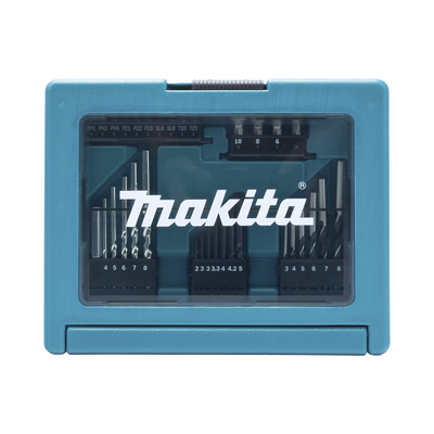 MAKITA - Juego de accesorios multipropósito 33 piezas estuche tipo tablet.