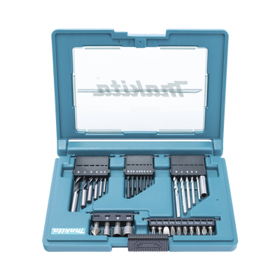 MAKITA - Juego de accesorios multipropósito 33 piezas estuche tipo tablet.