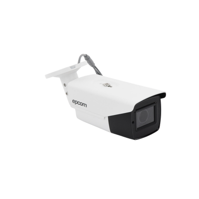 EPCOM PROFESSIONAL - Bullet TURBOHD 4K (8Megapixeles) / Lente Mot. 2.7 a 13.5 mm / Potente IR EXIR de 80 mts / Exterior IP67 / 12 Vcc - 24 VCA / dWDR