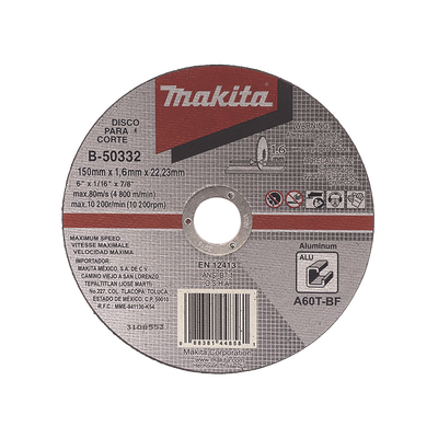 MAKITA - Disco de corte para Aluminio de 4 1/2"