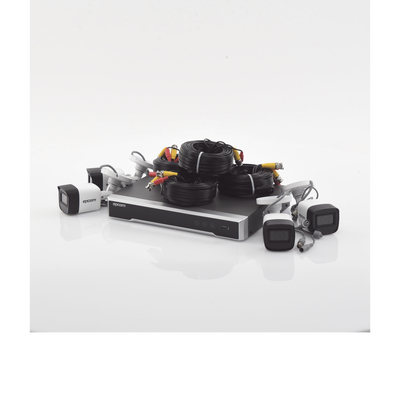 EPCOM PROFESSIONAL - Kit TURBOHD 5 Megapixel / DVR 4 Canales / 4 Cámaras de 5 Megapixel con Micrófono Integrado / 4 Cables 18 Metros / Fuente de Poder Profesional