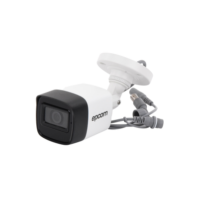 EPCOM PROFESSIONAL - AUDIO POR COAXITRON / Bala TURBOHD 5 Megapixel / Gran Angular 85.5° / Lente 2.8 mm / 30 mts IR EXIR / Exterior IP67 / 4 Tecnologías / dWDR