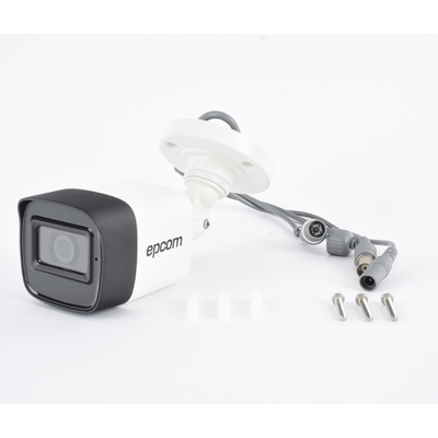 EPCOM PROFESSIONAL - AUDIO POR COAXITRON / Bala TURBOHD 5 Megapixel / Gran Angular 85.5° / Lente 2.8 mm / 30 mts IR EXIR / Exterior IP67 / 4 Tecnologías / dWDR