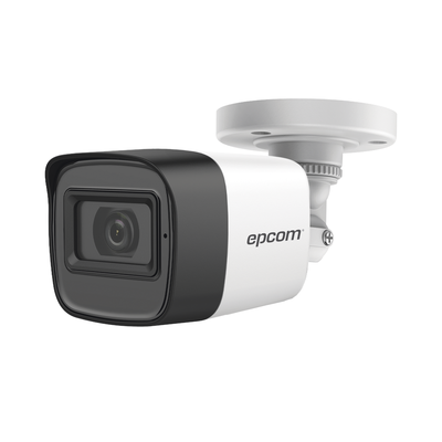 EPCOM PROFESSIONAL - AUDIO POR COAXITRON / Bala TURBOHD 5 Megapixel / Gran Angular 85.5° / Lente 2.8 mm / 30 mts IR EXIR / Exterior IP67 / 4 Tecnologías / dWDR
