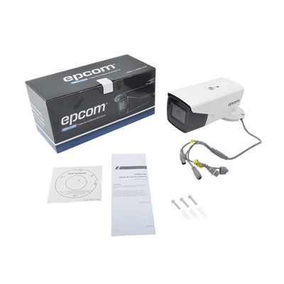 EPCOM - Bala TURBOHD 5 Megapixel / Lente Mot. 2.7 a 13.5 mm / 40 mts IR EXIR / dWDR / 4 Tecnologías (TVI / AHD / CVI / CVBS) / Exterior IP67