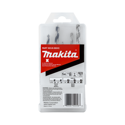 MAKITA - Juego de 5 Pzas. de Broca SDS-PLUS para Madera y Metal
