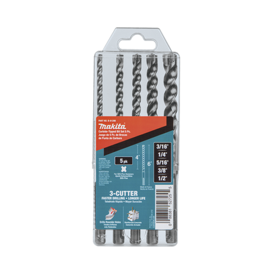 MAKITA - Juego de brocas SDS-MAX 5 piezas 3 Filos