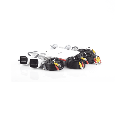 EPCOM PROFESSIONAL - (MICRÓFONO Integrado) Kit TurboHD 1080p Lite / DVR 4 canales / Audio por Coaxitron / 4 Cámaras Bala de Metal con Micrófono Integrado