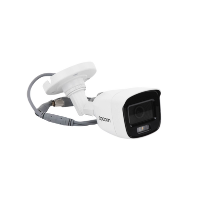 EPCOM PROFESSIONAL - [ColorVu] Bala TURBOHD 2 Megapíxel (1080p) / Microfono Integrado / Imagen a color 24/7 / Lente 2.8 mm / METAL / Luz Blanca 20 mts / Exterior IP66 / TVI-AHD-CVI-CVBS / dWDR
