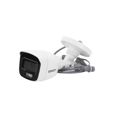 EPCOM PROFESSIONAL - [ColorVu] Bala TURBOHD 2 Megapíxel (1080p) / Microfono Integrado / Imagen a color 24/7 / Lente 2.8 mm / METAL / Luz Blanca 20 mts / Exterior IP66 / TVI-AHD-CVI-CVBS / dWDR