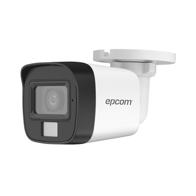 EPCOM PROFESSIONAL - [Dual Light + ColorVu] Bala TurboHD 2 Megapíxel (1080p)  / Gran Angular 101° / Lente 2.8 mm / 30 mts IR EXIR / 20 mts Luz Blanca / Exterior IP67 / 4 Tecnologías / Micrófono Integrado