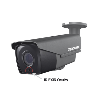 EPCOM - Bullet TURBO 1080p / CLIMAS EXTREMOS / Lente Mot. 2.8 a 12 mm / IR EXIR Inteligente 40 mts / Exterior IP66 / Híbrida / WDR Real 120 dB