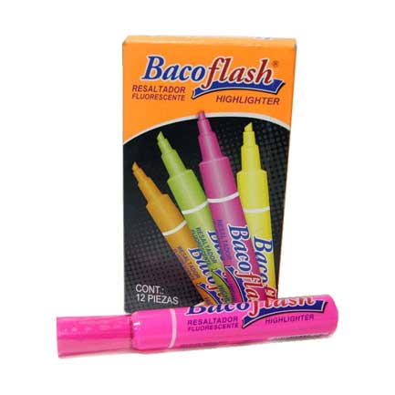 BACO - RESALTADOR BACOFLASH ROSA C/12