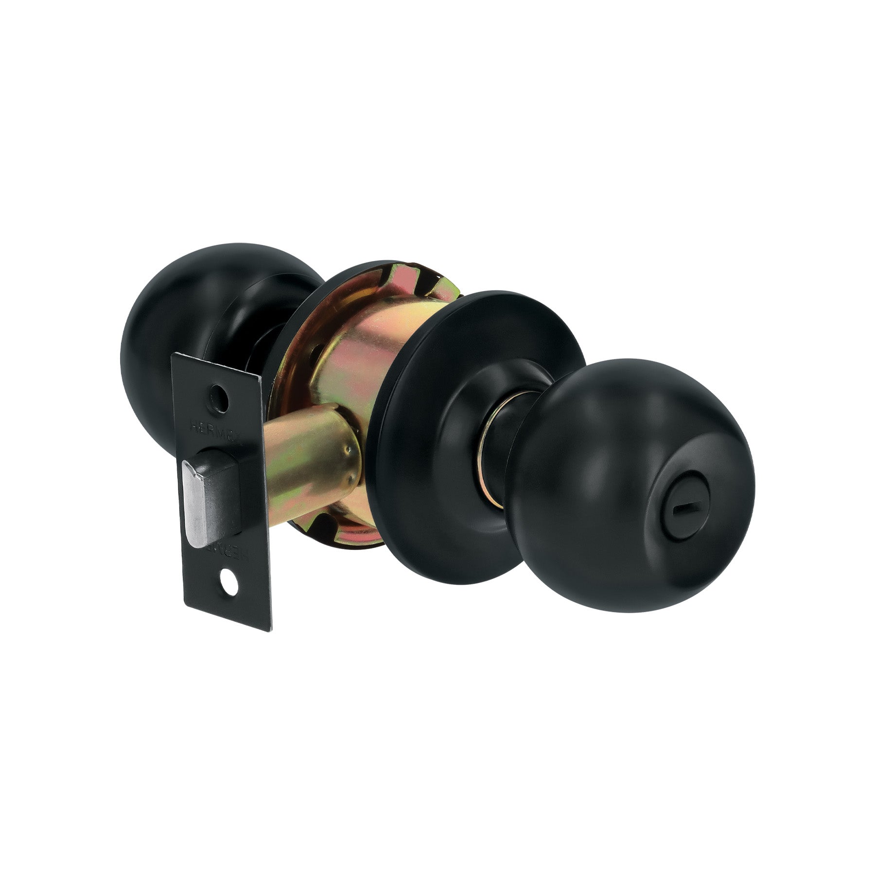 Cerradura esfera, cil, ba–o, negro, blister, BASIC