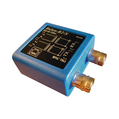 EPCOM - Balun E1 -Adaptador BNC hembra 75 ohms a jack RJ45 120 ohms