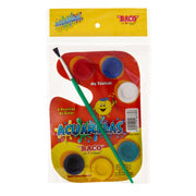 BACO - ACUARELA BACO PALETA CARTON C/6 COLORES