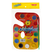 BACO - ACUARELA BACO PALETA CARTON C/12 COLORES