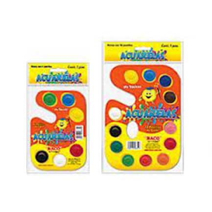 BACO - ACUARELA BACO PALETA CARTON C/12 COLORES