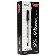 BACO - BOLIGRAFO BACO LE PLUME 1.0MM NEGRO CAJA C/12