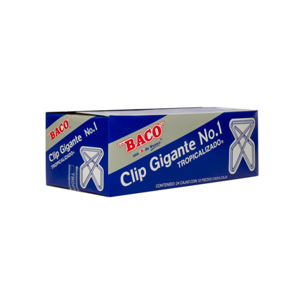 BACO - Clip Baco Gigante #1 Zincado Caja c/12 clips