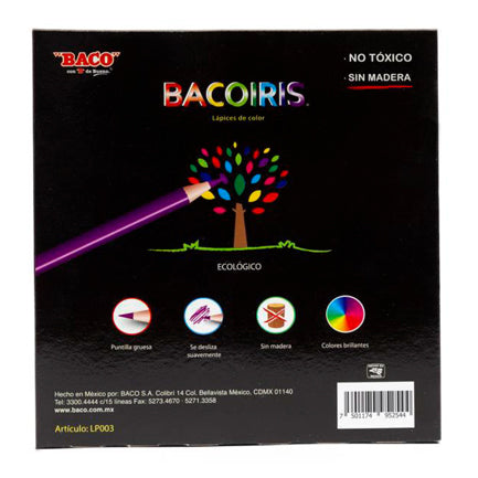 BACO - Colores Baco Bacoiris Redondos Colores Surtidos Caja C/24 Pzas
