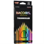 BACO - LAPICES DE COLORES BACOIRIS TRIANGULAR PLEG. C/12 LARGO