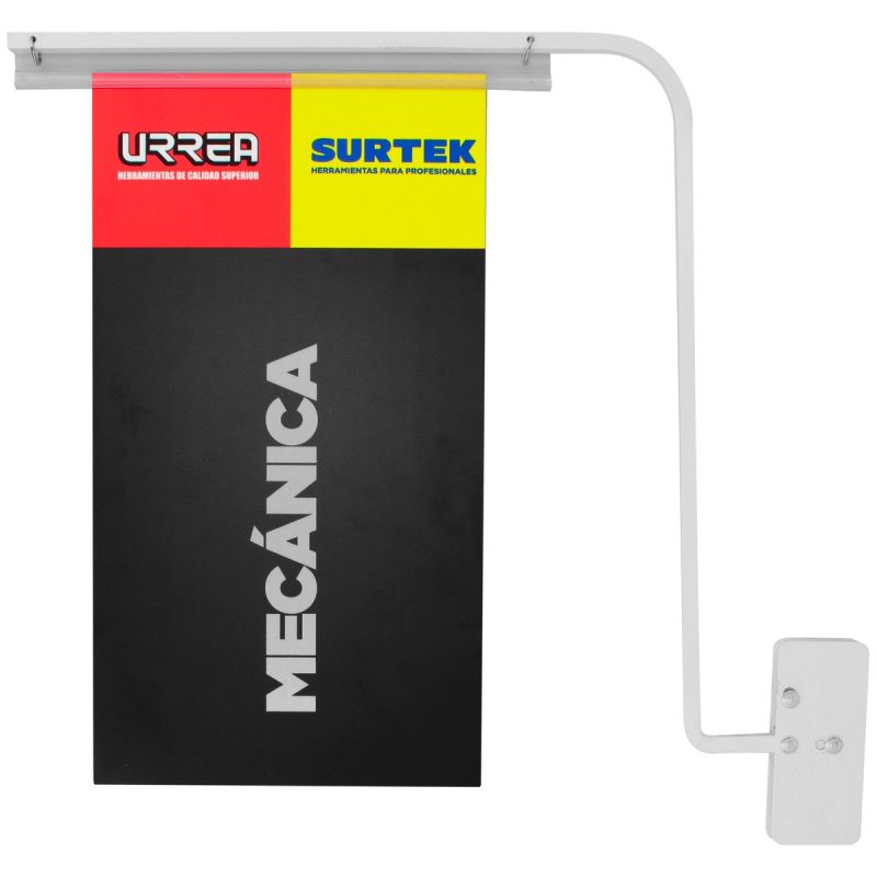 Base magnética para pescante de pasillo en góndola color blanco